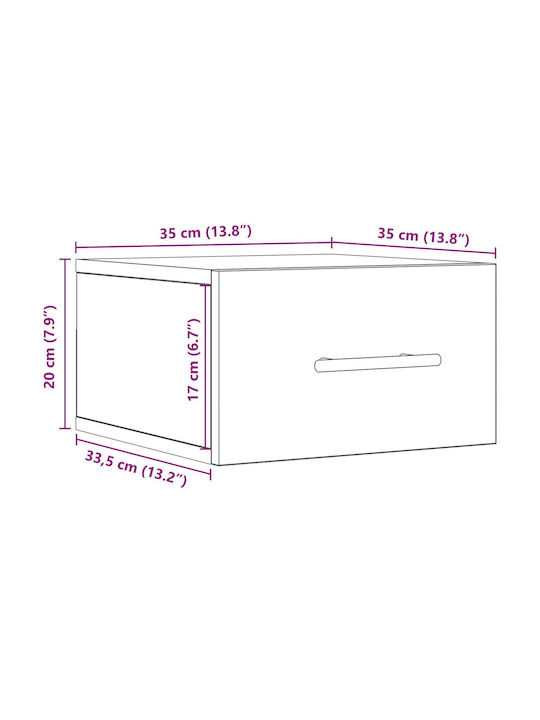 Nachttisch Old wood 35x35x20cm