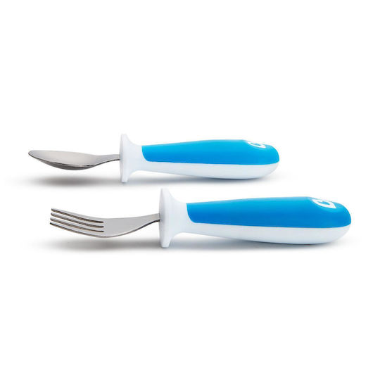 Munchkin Baby Set with Fork made of Metal for 12+ months Blue 2pcs