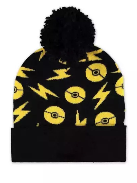 Pokemon Pikachu Kids Beanie Set with Gloves Knitted Black
