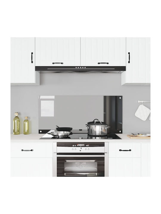 vidaXL Rectangular Glass Back Dark Gray 110x50x0.6cm 42001311