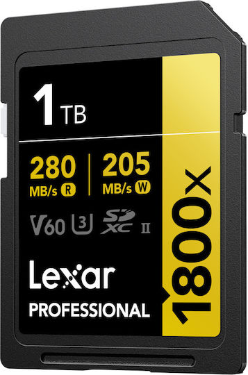 Lexar Professional 1800x Memory Card 1tb Sdxc Uhs-ii U3