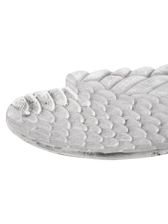 vidaXL Decorative Bowl Silver 40x18x4cm