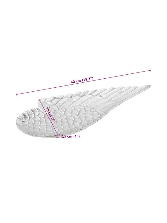 vidaXL Decorative Bowl Silver 40x18x4cm