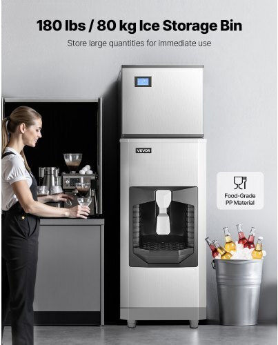 Vevor Ice Dispenser with Daily Production 136kg & Storage Capacity 80kg