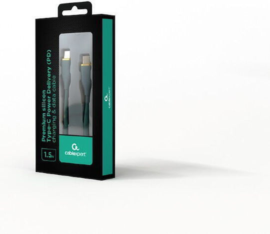 Gembird USB 2.0 Cable USB-C Male - USB-C / USB-A Female 60W Green 1.5m