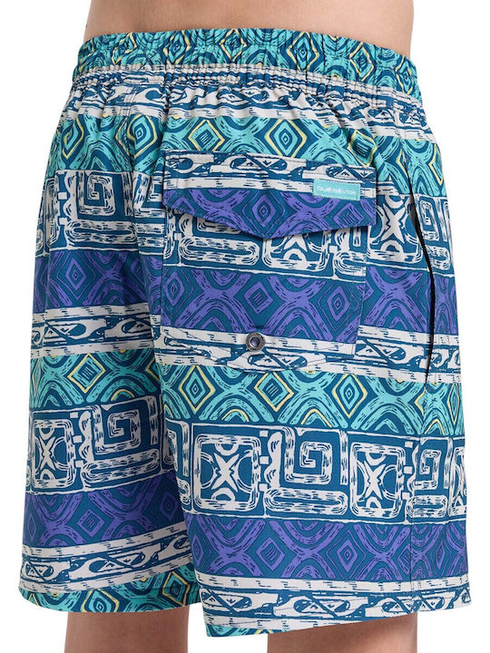 Quiksilver Surfsilk Scallop Costum de baie pentru copii Pantaloni scurți de înot White/blue