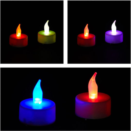 Relaxdays Dekorative Lampe Wachs-Politur Mehrfarbig 2Stück