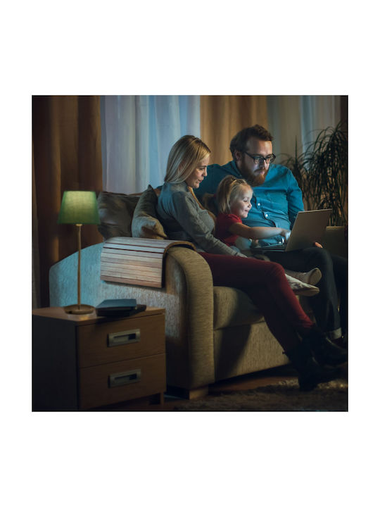 Relaxdays Material Textil Lampă de masă pentru Soclu E14 cu Abajur Turcoaz și Bază Argintiu