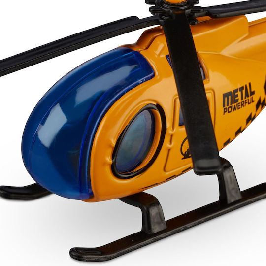 Set de Jucării 6 Piese Elicopter Stivuitor Excavator Autogreder Basculantă Excavator Mic pentru Copii de 3 Ani+