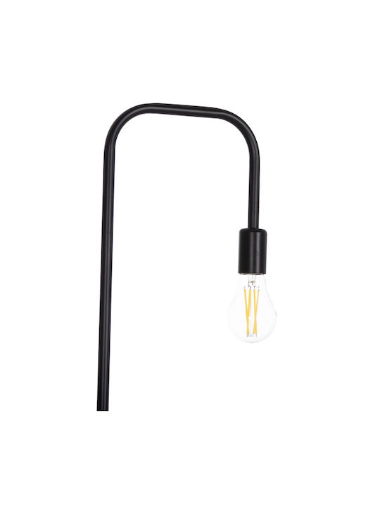 HomeMarkt Kramer Floor Lamp H169xW24cm. with Socket for Bulb E27 Black