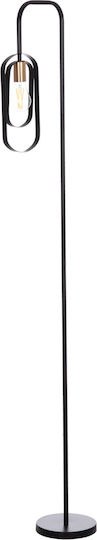 HomeMarkt Floor Lamp H169xW19.5cm. with Socket for Bulb E27 Black