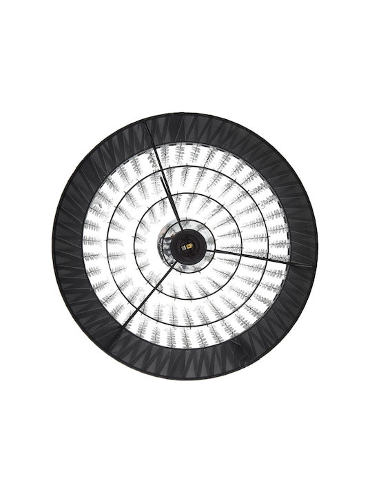 Relaxdays Floor Lamp H149xW150cm. with Socket for Bulb E27 Black