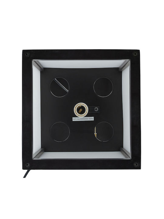 Relaxdays Lampa de podea Î161xL26cm. cu Soclu pentru Bec E27 Negru