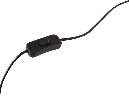 HomeMarkt Geilo Plastic Table Lamp for Socket E27 with Black Shade and Gold Base
