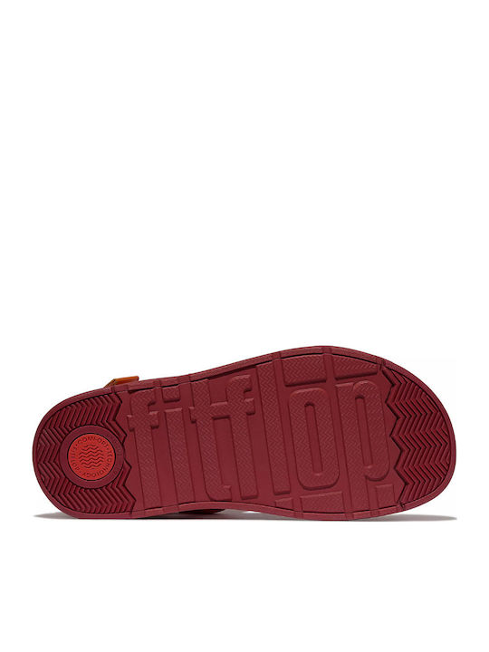Flache Sandalen für Damen in Rot Farbe