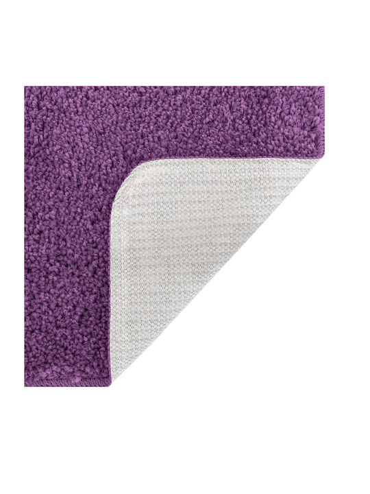 vidaXL Antiderapant Set Covorașe de Baie Microfibra 4019862 Purple 2buc