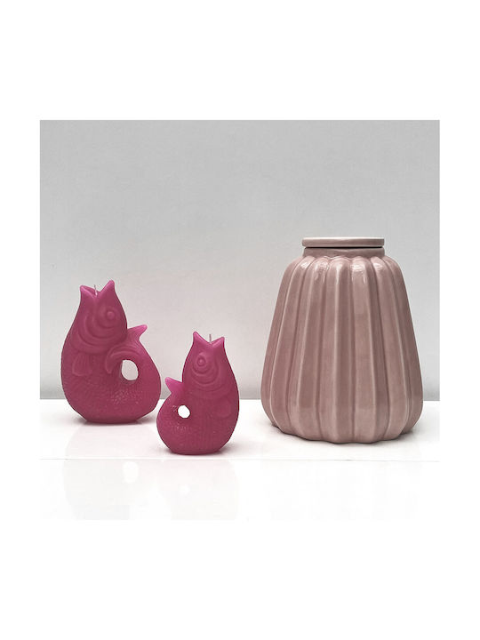 Selected by Pragmatic Decorative Vase Pink 17.5x17.5x22cm