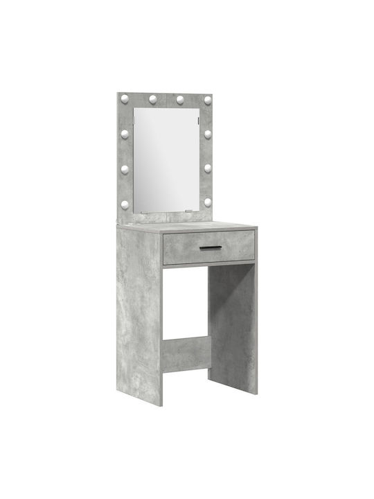 Bodenstehende Schminktisch Schlafzimmer Holz Grau Beton mit Spiegel 40x41x75cm