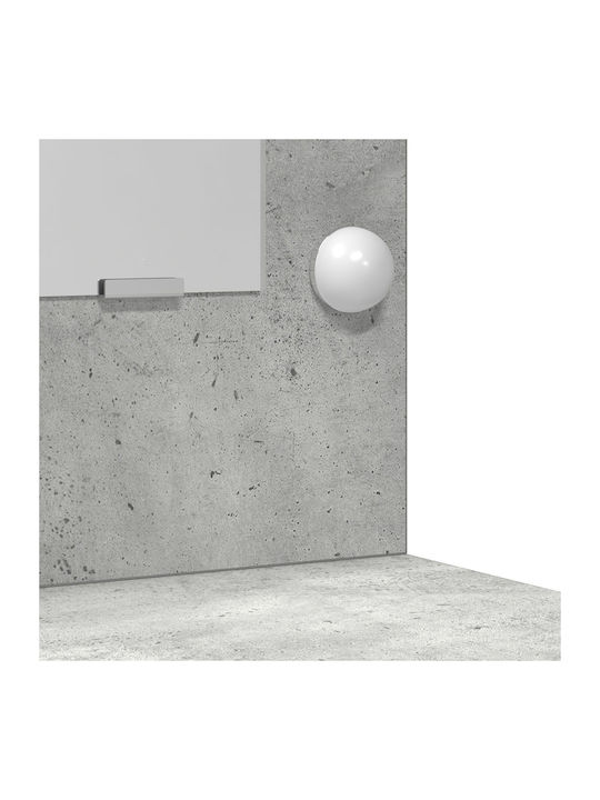 Bodenstehende Schminktisch Schlafzimmer Holz Grau Beton mit Spiegel 40x41x75cm