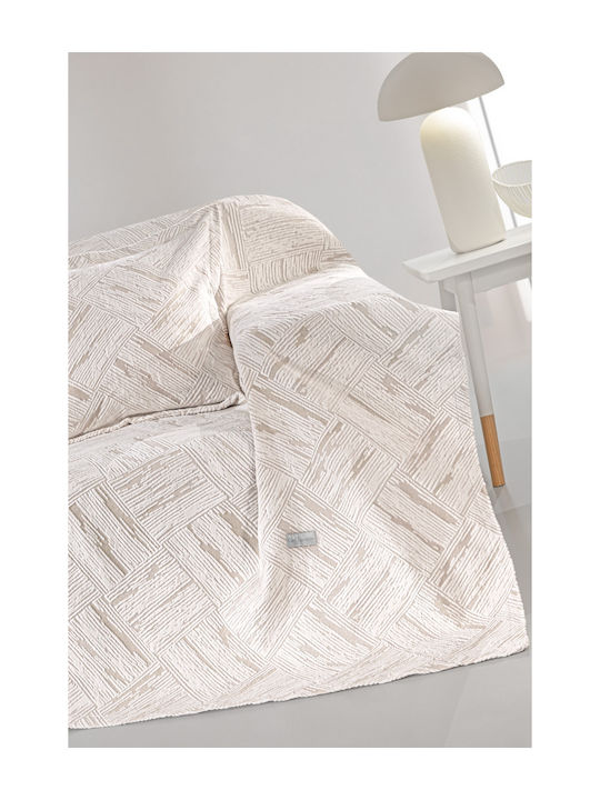 Guy Laroche Ριχτάρι Πολυθρόνας Chenille 180x145εκ. Natural