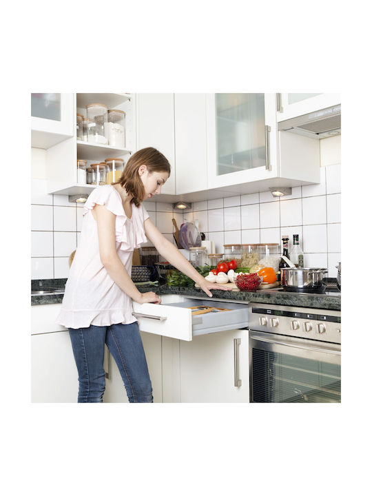 Relaxdays Wooden Drawer Cutlery Tray 34x25.5x4.5cm