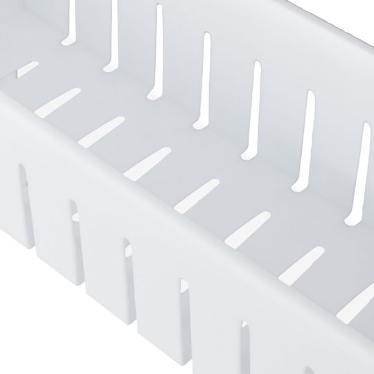 Relaxdays Troler De Bucătărie Din Plastic Cu 3 Locuri Alb 71x12.5x54cm
