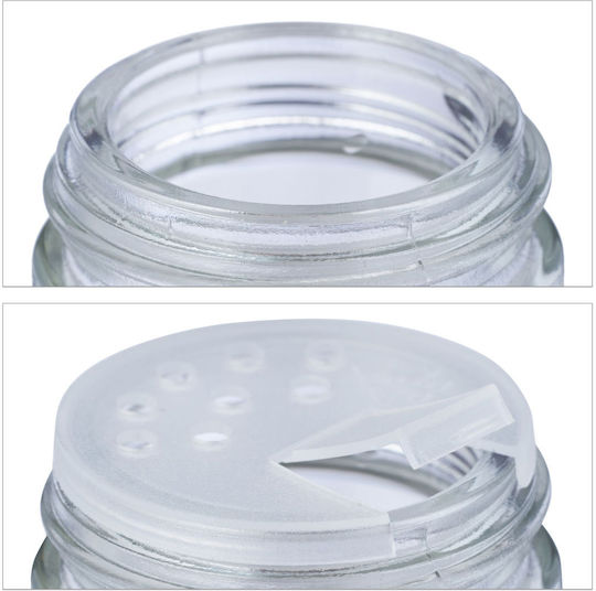Relaxdays Suporturi de Condimente Sticloase Transparente 1buc