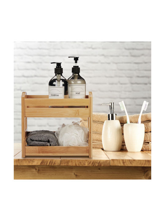 Relaxdays Organizatoare de Condimente din Bambus Verzi 1buc