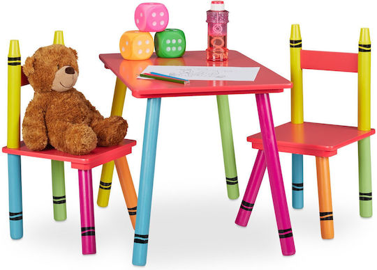 Set Masă Pentru Copii Cu Scaune Din Plastic Multicolor Relaxdays Set Masă Pentru Copii Cu Scaune Din Plastic Multicolor Relaxdays