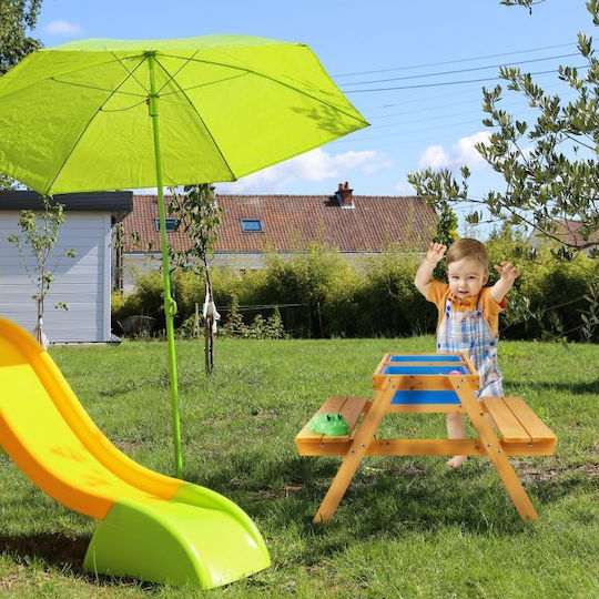 Set Masă cu Scaune pentru Copii pentru Desen din Plastic Bej Relaxdays