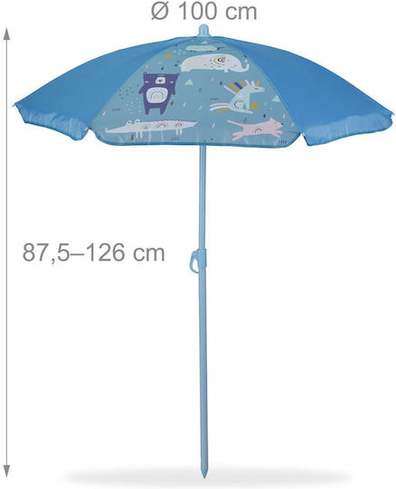 Set Mese Pentru Copii Cu Scaune Din Plastic Albastru Relaxdays
