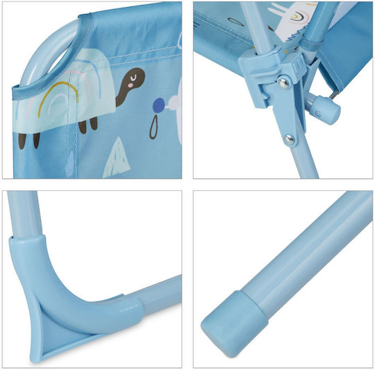 Set Mese Pentru Copii Cu Scaune Din Plastic Albastru Relaxdays