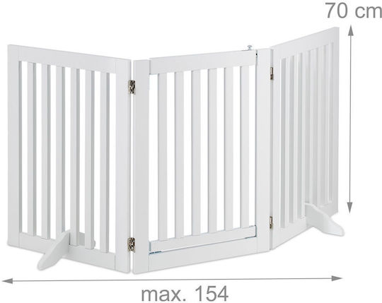 Relaxdays Pliabil Ușă de siguranță din Plastic în Culoare Alb 154x70cm 1buc