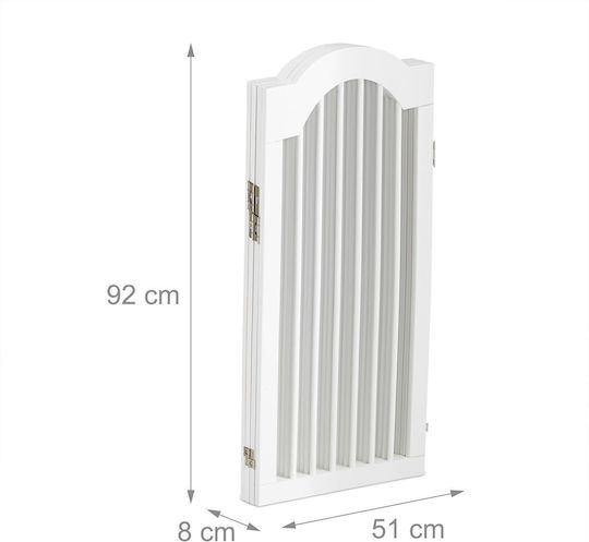 Relaxdays Pliabil Ușă de siguranță din Plastic în Culoare Alb 205x92cm 1buc
