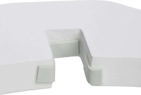 Relaxdays Pliabil Ușă de siguranță din Plastic în Culoare Alb 205x92cm 1buc