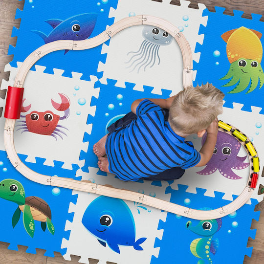 Relaxdays Puzzle De Podea Interactiv Design 9 Piese