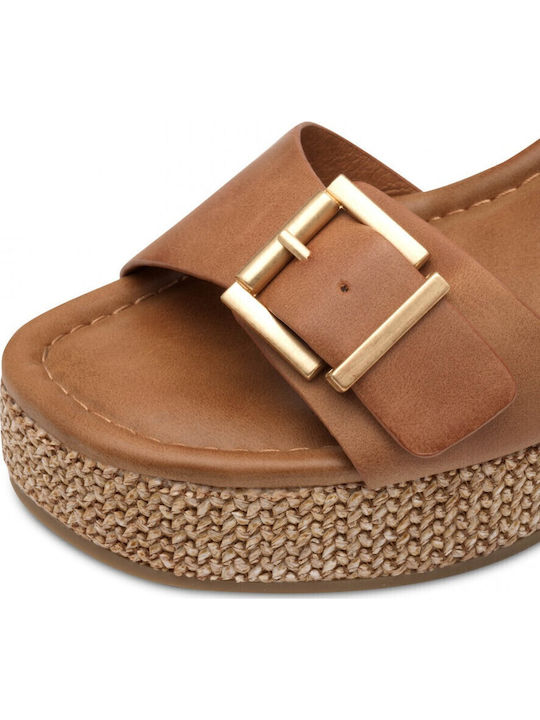 Anatomic Women's Leather Platform Shoes Tabac Brown