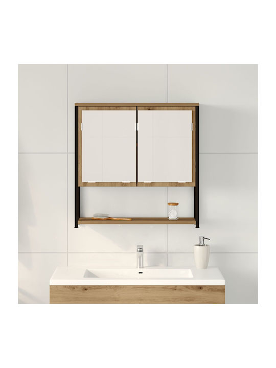 vidaXL Rectangular Bathroom Mirror made of Stainless Steel 60x16cm Brown