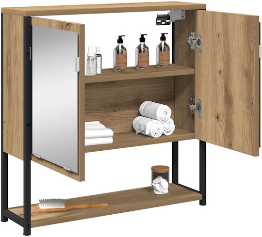 vidaXL Rectangular Bathroom Mirror made of Stainless Steel 60x16cm Brown