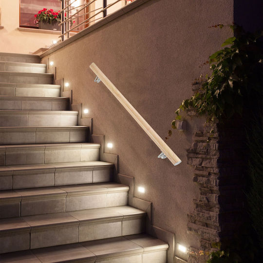 Aluminum Balustrade Beech Look Relaxdays Light Brown 150 Cm