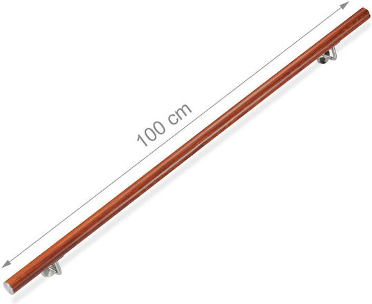 Aluminum Balustrade Oak Look Relaxdays Brown 100 Cm