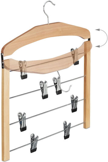 Relaxdays Wardrobe Hanger Foldable for Pants Wooden 3pcs Relaxdays Wardrobe Hanger Foldable for Pants Wooden 3pcs