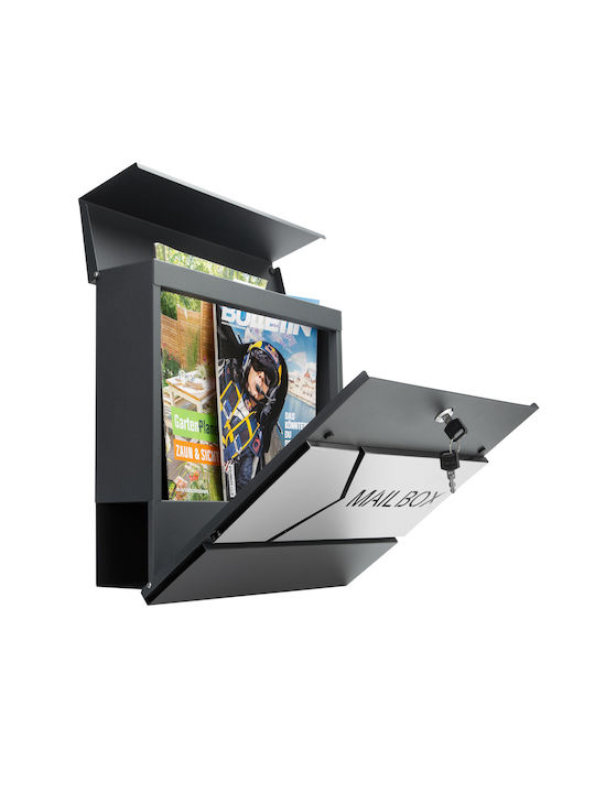 Deuba Cutie Poștală pentru Exterior Inox în Culoarea Gri 37x11x36.5cm