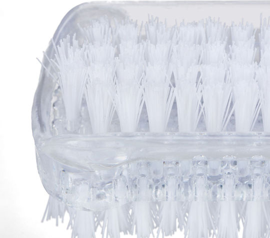 Set 8 Nail Brushes Relaxdays Transparent White Plastic Dimensions 3.5 X 8.5 X 3.5 Cm