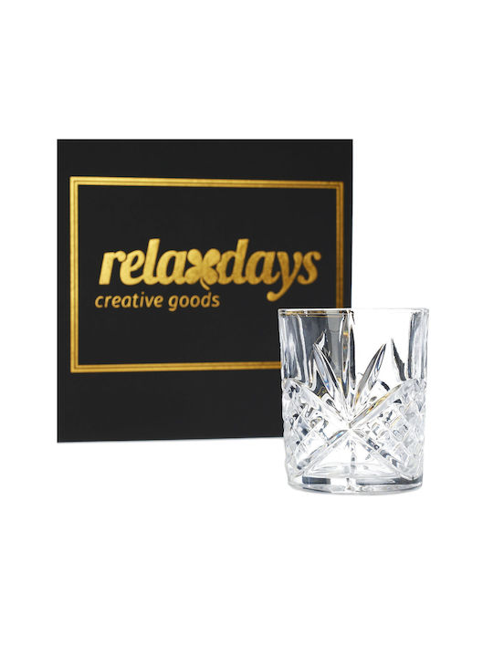 Relaxdays Set de pahare Whiskey din Sticlă în Culoarea Negru 300ml 4buc