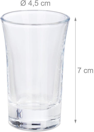 Relaxdays Σφηνοπότηρα από Γυαλί 40ml 6τμχ