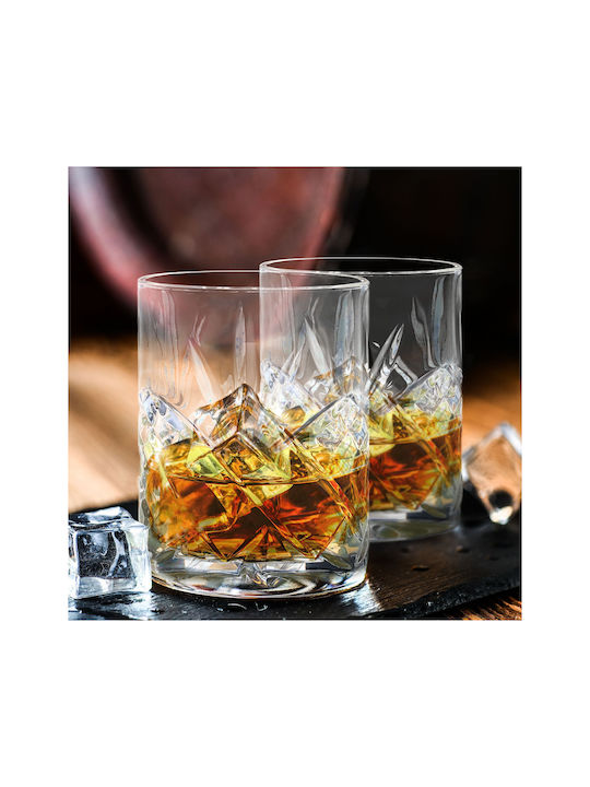 Relaxdays Set de pahare Whiskey din Sticlă în Culoarea Negru 300ml 4buc