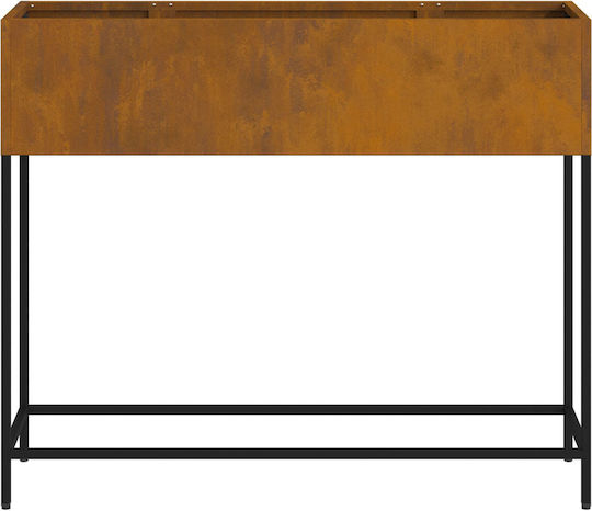 vidaXL Γλάστρα Μεταλλική Brown 100x26x82εκ.