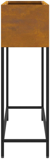 vidaXL Γλάστρα Μεταλλική Brown 100x26x82εκ.