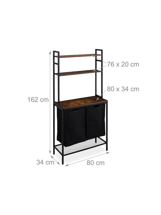 Relaxdays Coș De Rufe Din Țesătură 50l Negru